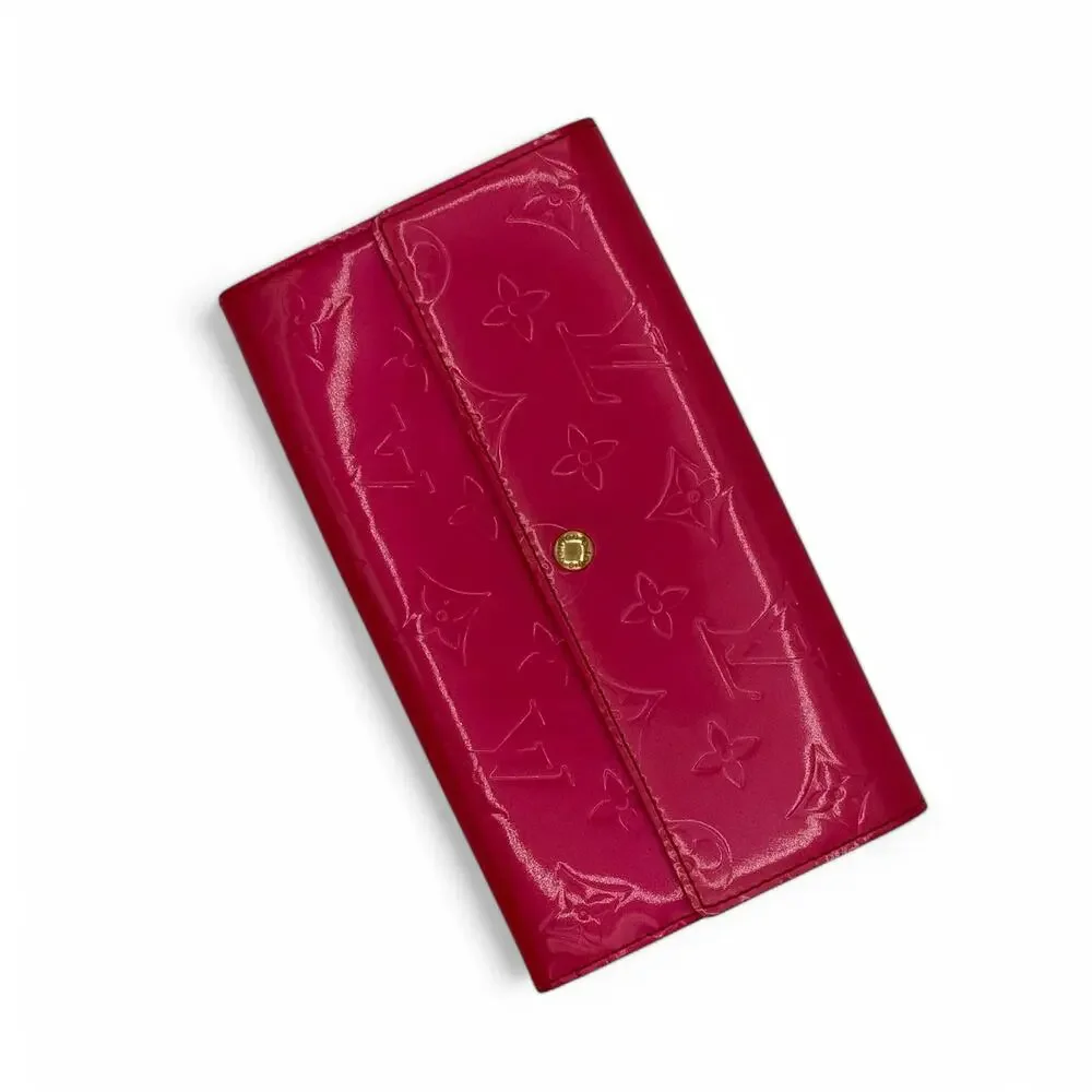 Louis Vuitton Monogram Vernis Sarah Wallet Rose Pop Pink. Authentic COA Included